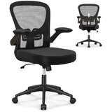  Ergonomski pisarniški stol z zložljivimi nasloni za roke, nastavljivo ledveno oporo in funkcijo zibanja | Shoptok.si