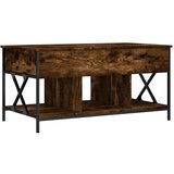  Stolić za kavu boja hrasta 100 x 55 x 50 cm od drva i metala | shoptok.hr
