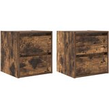  Zidni noćni ormarići 2 kom dimljenog hrasta 38x34x40 cm | Eponuda.com