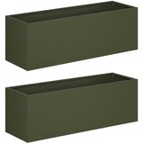  Vrtna saksija 2 kom. Maslinastozelena 60 x 20 x 20 cm | shoptok.hr
