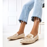 Gemre Beige moccasins decorated with studs Lea | Shoptok.si