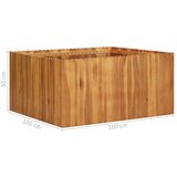  Posuda za sadnju 100 x 100 x 50 cm masivno bagremovo drvo | shoptok.hr