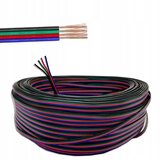 Rosfix RGB Kabel AWG22 4-žilni – 1 M, PVC Izolacija, 0,35 mm², Tinjena Pekač, Barvne Žile | Za LED Trakove, (5000244398) Cene