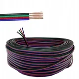 RGB Kabel AWG22 4-žilni – 1 M, PVC Izolacija, 0,35 mm², Tinjena Pekač, Barvne Žile | Za LED Trakove, (5000244398)