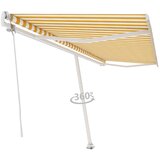 Samostojeća automatska tenda 500x300 cm žuto-bijela | shoptok.hr