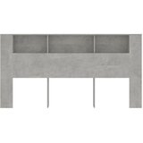  Uzglavlje s ormarićem siva boja betona 200 x 18,5 x 104,5 cm | shoptok.hr