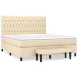  The Living Store Box spring postelja z vzmetnico krem 180x200 cm blago - Box Spring Postelja, (21496793) | Shoptok.si