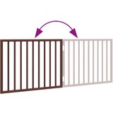 vidaXL Vrata za pse zložljiva 2 panela rjava 160 cm topolovina | Shoptok.si