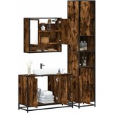 Maison Chic Kopalniški sestavi - Kopalniška garnitura 3-delna dimljeni hrast inženirski les, (21787610) | Shoptok.si