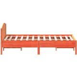  Okvir kreveta s uzglavljem voštano smeđi 135x190 cm od borovine | shoptok.hr