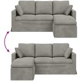 SOFA Svijetlo siva 178 x 134 x 80 cm Baršun | shoptok.hr