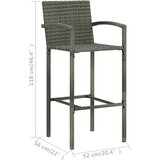  5-dijelni vrtni barski set sivi | shoptok.hr