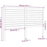  Uzglavlje za krevet bijelo 146 x 4 x 100 cm od masivne borovine | shoptok.hr