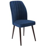 Hanah home set trpezarijskih stolica Platinum 4 kom, teget tkanina Jerry, braon metalne noge | Eponuda.com