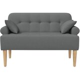  Ljubavni kauč s gumbima Tamnosiva 120 x 65 x 79 cm Tkanina | Eponuda.com