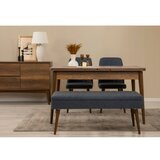 Hanah home vina 02 1048 walnut dark blue (produživi trpezarijski sto, stolice i konzola (5 komada)) | ePonuda.com