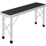vidaXL Sklopivi stol za kampiranje s 2 klupe aluminijski sivi | shoptok.hr
