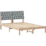 Krevetni okvir s tapiciranim uzglavljem Smeđa 160 x 200 cm | shoptok.hr
