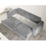 ELTAP Siva baršunasti sklopiva/s prostorom za odlaganje sofa 260 cm Dalia – | shoptok.hr