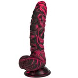 SuperLove Monster Dracarys Liquid Silicone Dildo Long Red-Black Cene