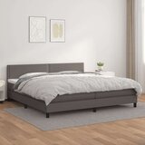  Krevet s oprugama i madracem sivi 200x200 cm od umjetne kože Cijene