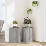 vidaXL Stojalo za rastline 2 kosa siva sonoma 30x30x50 cm inž. les