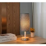  Brilagi - Stona lampa sa USB portom TABLON 1xE27/25W/230V hrast/bela/siva | Eponuda.com