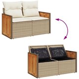  6-dijelni set vrtnih sofa s jastucima bež od poliratana bagrem | shoptok.hr