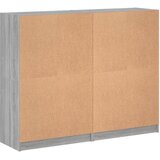  Regal za knjige s vratima siva boja hrasta 136x37x109 cm drveni | shoptok.hr