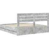  Okvir za krevet s ladicama Betonski sivi 180 x 200 cm - Beton siva 180 x 200 cm | shoptok.hr