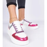 D/CEO marka niezdefiniowana Pink women's sneakers with a thick sole Dolla Cene