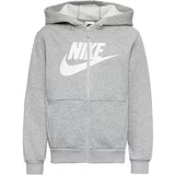 Nike Sportswear Jopa na zadrgo siva / bela