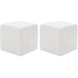  Tabure 2 kom bijeli 30 x 30 x 30 cm od umjetne kože | shoptok.hr