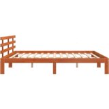  Krevetni okvir vosak smeđi 200x200 cm masivna borovina | shoptok.hr