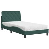 vidaXL Postelja z vzmetnico temno zelena 100x200 cm žamet, (21095202) Cene