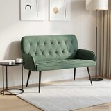  Dvosjed s metalnim nogama 2-sjedalo Morska zelena Baršun | shoptok.hr
