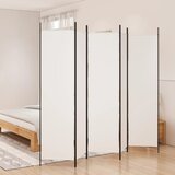 Sobna pregrada s 5 panela bijela 250 x 200 cm od tkanine | shoptok.hr