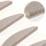  Prostirke za stepenice 15 kom 65x21x4 cm srebrne poluokrugle velike | shoptok.hr