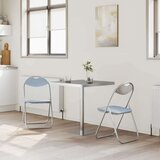  Sklopiva stolica 2 pcs Sivi 48 x 43 5 x 81 cm Lažna koža - Sivi 2 | shoptok.hr