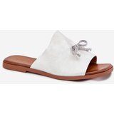 EVENTO Women's sandals on flat heel with decorative tying silver Norela | ePonuda.com