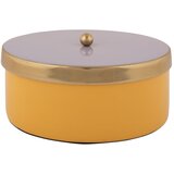 PT LIVING Rumena dekorativna kovinska škatla za shranjevanje ø 16x6 cm Double Funky – u
