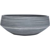 Nadgradni Nadpultni umivalnik siv okrogel Φ41x14 cm keramika | Shoptok.si
