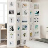  Sobna pregrada s 5 panela bijela od masivnog drva paulovnije 40 x 220 cm | shoptok.hr