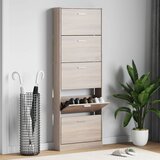  Drveni ormarić za cipele s izgledom hrasta i 5 pretinaca | shoptok.hr