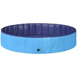 Sklopiva bazen za pse Plava 160 x 160 x 30 cm PVC - Plava 160 x 30 cm