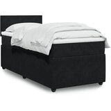 Maison Chic Box spring postelja - Vzmetna postelja z vzmetnico črna 90x200 cm žamet SL5508, (21888068) | Shoptok.si
