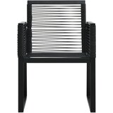  7-dijelni vrtni blagovaonski set od PVC ratana crni | shoptok.hr