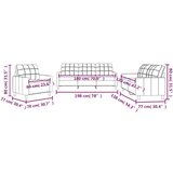  3-dijelni set sofa s jastucima smeđi od tkanine | shoptok.hr