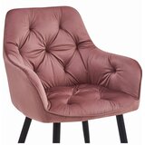 JORK stolica - ružičasti baršun / crne noge x 2 | shoptok.hr