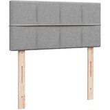 vidaXL Box spring postelja z vzmetnico svetlo siva 90x190 cm blago | Shoptok.si